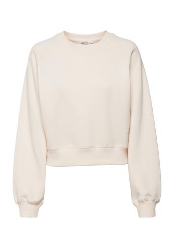 Sthlm Crop Crew Sweatshirt Trøje Creme Björn Borg
