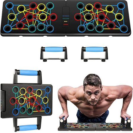 24 in1 Push Up Board Vikbar multifunktions Push Up Bars Bärbara Push Up-handtag för fitness hemmagym