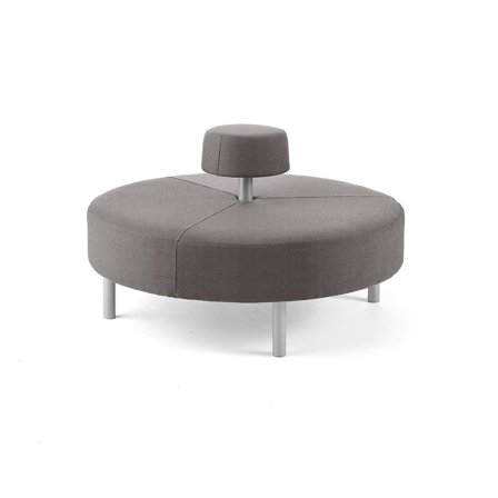 Sofa DOT med rund ryg, siddehøjde 450 mm, Ø 1300 mm, stof Medley lysegrå