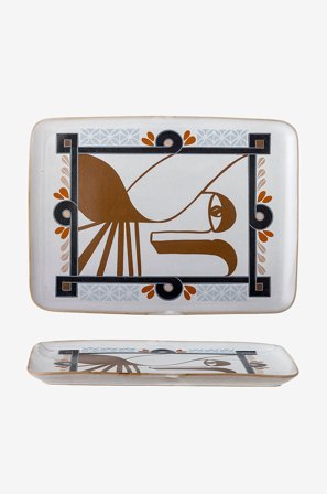 Bloomingville - Rudaur Serveringstallerken - Blå - Serveringsfade - Fra Homeroom