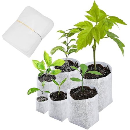 100 stk. fortykkede plastik planteskoleposer frugt- og blomsterfrøplanteposer, haveplanteposer med åndbare huller 25x30cm(dxh)