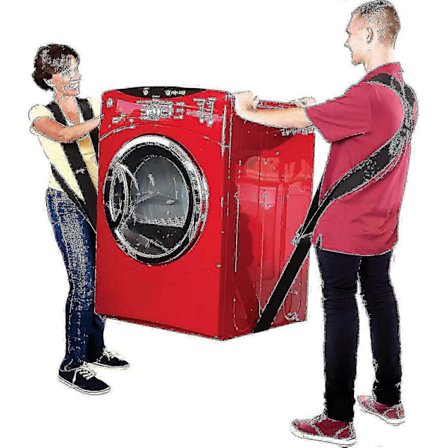 Shoulder Dolly -kantohihnat - Nostohihna kahdelle kantajalle - Siirrä, nosta, kanna ja kiinnitä huonekaluja, kodinkoneita, raskaita ja suurikokoisia 