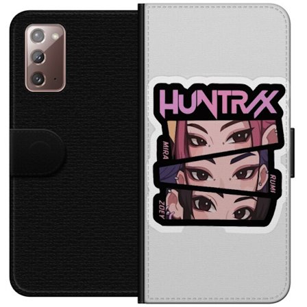 Yhteensopiva Lompakkokotelo Samsung Galaxy Note20 K-pop-inspiroitunut futuristinen tyttöryhmä neonvaloissa ja kosminen sci-fi-kohtaus