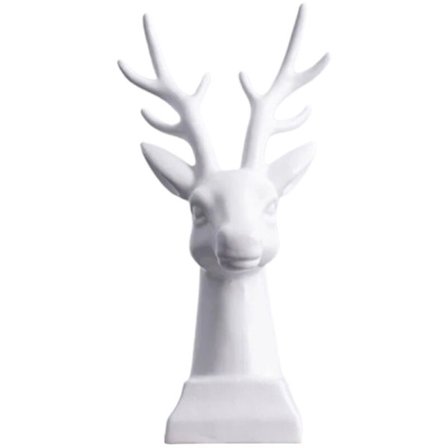 Luovat keraamiset veistokset Peura-patsas Pohjoismainen kodinsisustus Koristeet Keraamiset käsityökoristeet (valkoinen)