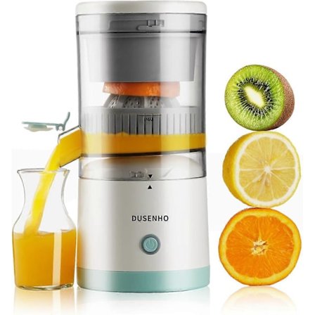 Elektrisk juicer citronpresser med USB og rengøringsbørste, bærbar citrusjuicer maskine til appelsin, citron, grapefrugt