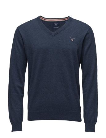 Cotton Wool V-Neck Strikkegenser V-krage Blå GANT*Betinget Tilbud