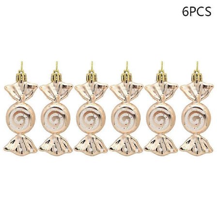 Storpack Elektropläterad Plast Godis Juldekoration Platt Godisform Julgransprydnader