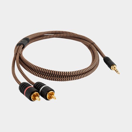 3.5 mm to RCA cable Proson, 1.5 meters, 1 x 3.5 mm (male) to 2 x RCA (male)