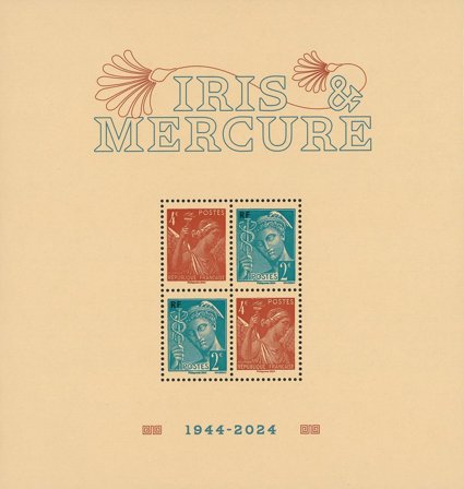 Frankrig - Iris & Mercure - Postfrisk miniark