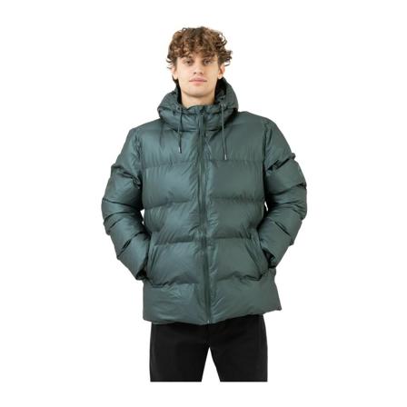 Rains, Down Jackets Groen, Heren, Maat:XS