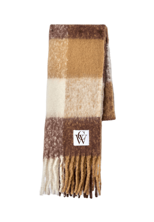 Carin Wester Stickad halsduk med fransar ADA Halsdukar & scarves Flerfärgad ONESIZE