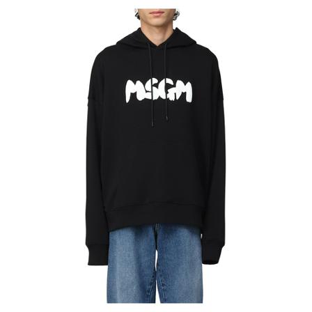 Msgm, Hoodies Zwart, Heren, Maat:L