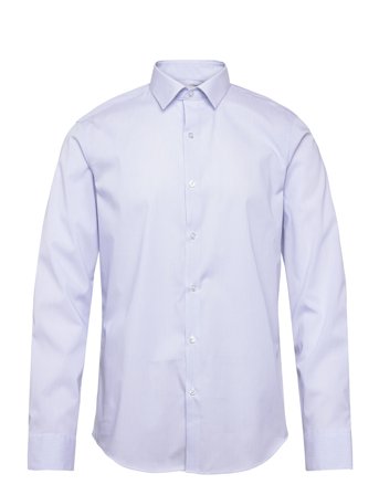 Calvin Klein Slim Str Collar Stp - Blue - 38