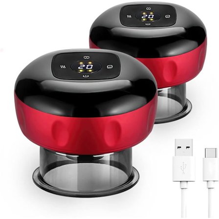 2 st Elektriska Kopparterapiset, 4-i-1 Elektrisk Koppar Massager, Smart Koppar Lindrar Muskelsmärta, Förbättrar Blodcirkulationen