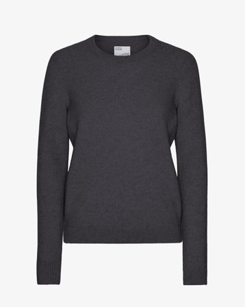 Women Classic Merino Wool Crew - Lava Grey - Female - XS