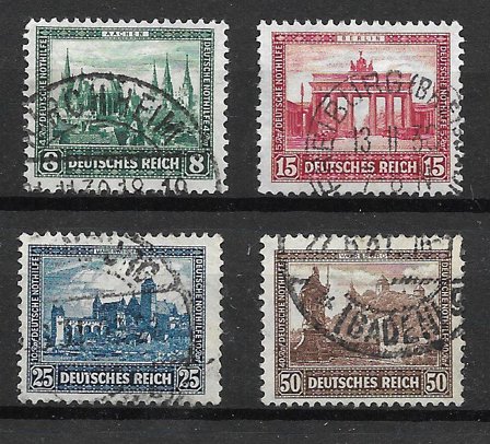 Tyske Rige 1930 - AFA 447 - 450 - Stemplet