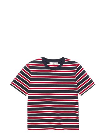 Mango | Striped Cotton T-Shirt | XS