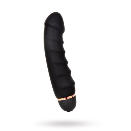 Black Amazing Ribbed Vibrator - Sustainable Pleasure
