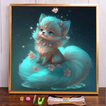 Dyr Tegneserie Rev Trykt Stoff Korssting Kit DIY Broderi Maleri Søm Håndverk Sting Design Stemplet Forskjellige HMA89838 30x30cm