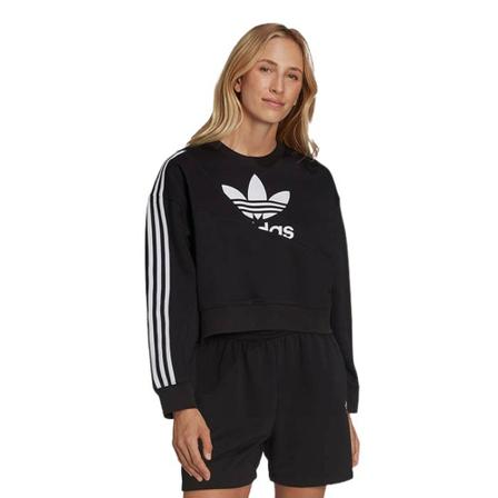 Adidas Originals Adicolor Split Trefoil Sweatshirt Sort, Dame Sweatshirts