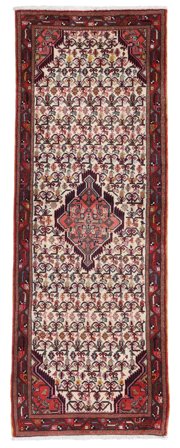 Tapis Asadabad 80X228 De Couloir Rouge Foncé/Noir (Laine, Perse)