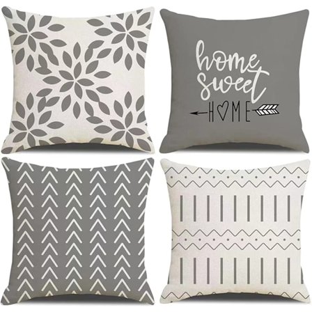4 kpl tyynynpäälliset 45x45cm Modernit koristeelliset tyynyliinat S