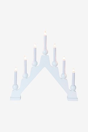 Jotex - Drewniany świecznik Emma Biały - Kup Świeczniki adwentowe firmy Jotex