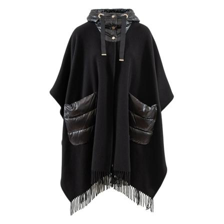 Herno, Poncho Zwart, Dames, Maat:ONE Size,nylon