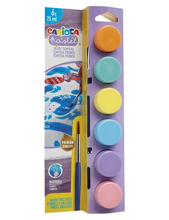 Carioca | Carioca Temperafärg 6 X 25 Ml Pastell | ONE SIZE