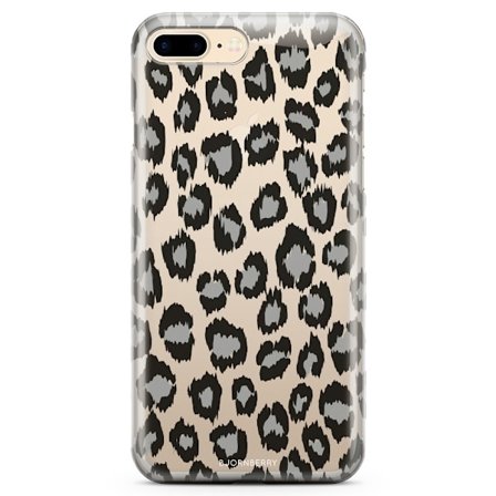 Bjornberry iPhone 7 Plus TPU Skal - Grå Leopard