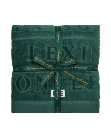 Lexington Velour Logo Handtuch Set 50x70/70x130, Juniper