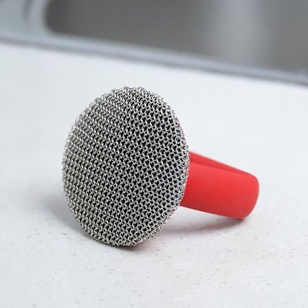 Valurautainen pesuri rautaharja PUNAINEN