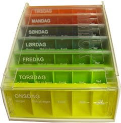 Anabox ukesdosett stor flerfar