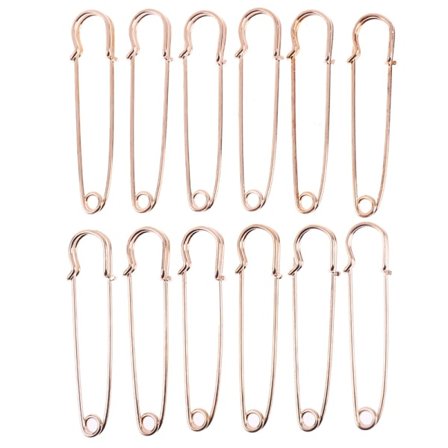 IC 12 kpl Suuret Raskaat Ruostumattomasta Teräksestä Valmistetut Suuret Jumbo-Turvanapit Kulta