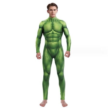 Halloween kostume Cosplay Herre bodysuit Jumpsuit Zentai Spandex 3d stil til børn Voksen