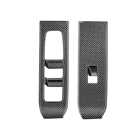 For Alphard 40 Series 2023+ Karbonfiber Dør Armlene Vindusheis Bryterdeksel Glass Kontrolldeksel R FQ