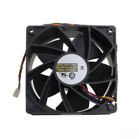 DBPJ1238B2G Kylfläkt 4P 12V Server Turbo Borstlös Kylfläkt 120mm 12cm 120x120x38mm 7500 rpm för Bitcoin Miner
