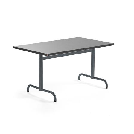 Tisch PLURAL, 1200x800x720 mm, Linoleum-Platte, dunkelgrau, anthrazit