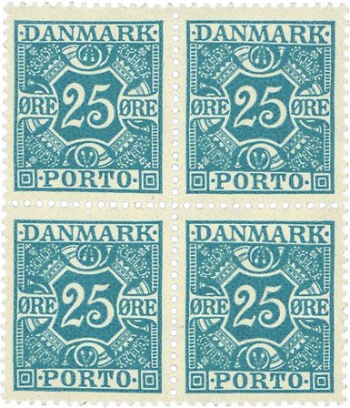 Danmark 1930 - Portomærke AFA 24 - 4-blok - Postfrisk