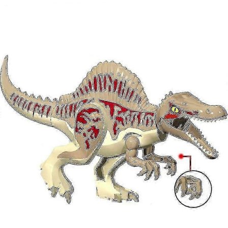 1 kpl Jurassic Iso Koko Dinosaurusten Rakennuspalikat T-rex Quetzalcoatlus Spinosaurus Toimintahahmot Lasten lelut-WELLNGS
