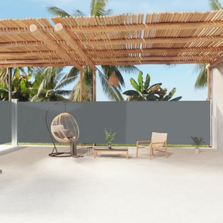 vidaXL Infällbar sidomarkis antracit 180x1200 cm Antracit