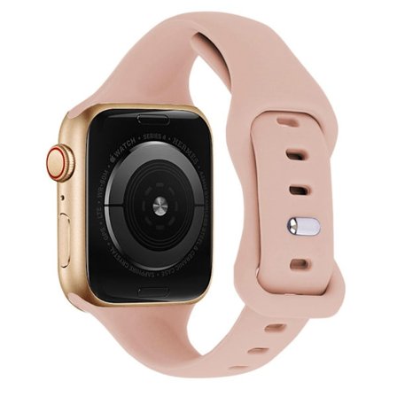 KALEBOL Apple Watch 49mm / 45mm / 44mm / 42mm slank silikone armbånd, str: L - Lyserød