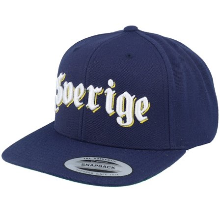 Hatstore - Blå snapback Keps - 3d Stockholm White Script Navy Snapback @ Hatstore