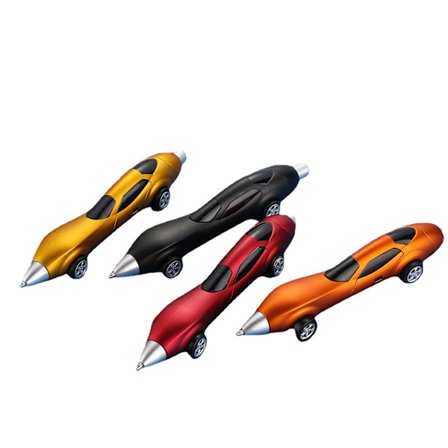 4 kpl urheiluautopylväät autokynä kuulakärkikynä hienot kynät hauskat kynät lapsille uutuuskynät söpöt kynät hienoihin koulutarvikkeisiin (musta muste