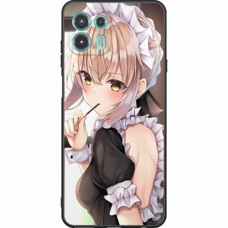 Motorola Edge 20 Lite Svart Skal Anime Girl Cute