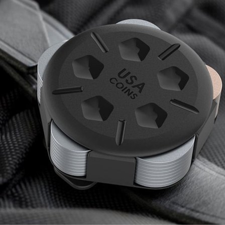 Round Change Storage Box Dispenser Dollar Purse Collection Orga