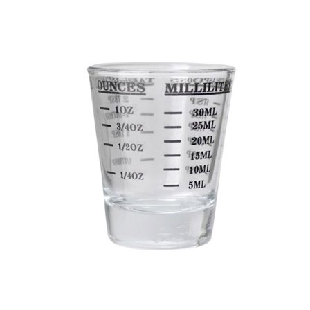 Espresso Shot Glas Shot Glas Mätkopp SVART 60ML 60ML