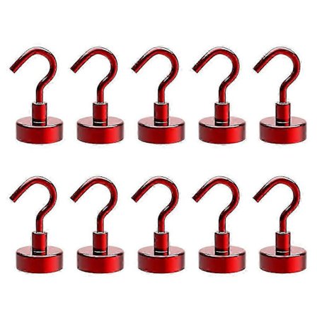 10-pack Magnetiska Krokar för Hem Kök Arbetsplats Kontor Garage Kraftiga