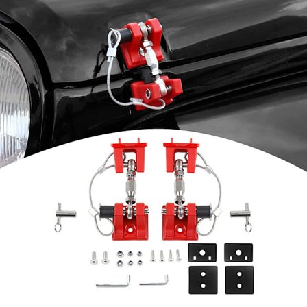 JK Panserlåser for (Rød) Jeep Wrangler JK JKU 2007-2018, Aluminium