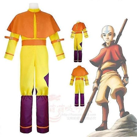 Halloween Cos Scenkostym, Avatar The Last Airbender, Prins Zuko Cosplay Kostym Komplett Set-Xin